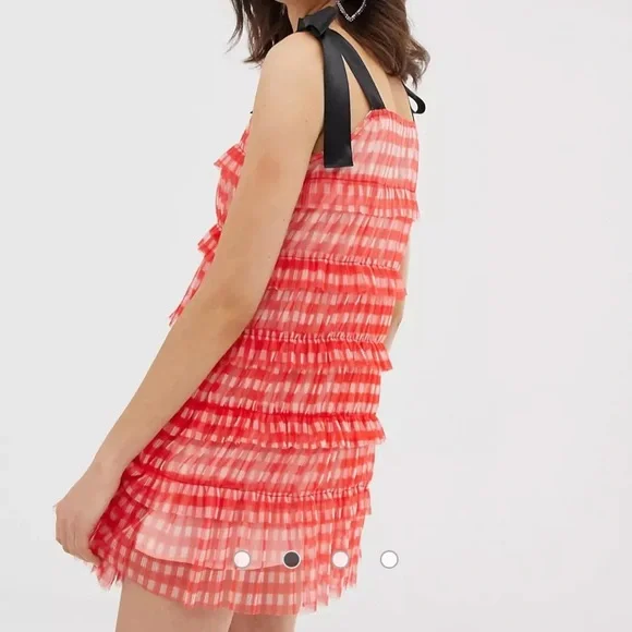 strapless open back dress Multi-Tie Red Evening Dress main image 1